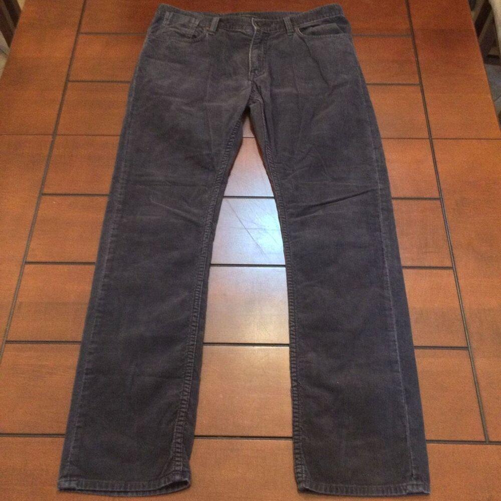 John Varvatos Bowery slim straight gray corduroy 34